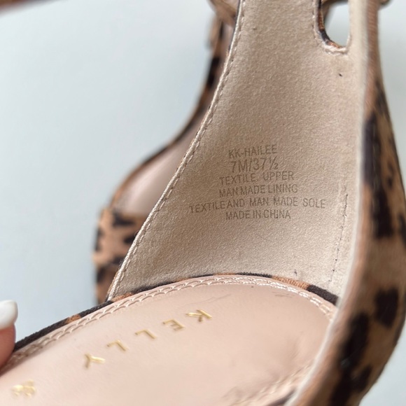Kelly and Katie - Hailee Heel Brown Leopard Print Faux Leather Ankle Strap 8.5 - Picture 13 of 13
